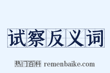 试察反义词是什么意思的图片